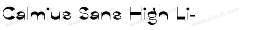 Calmius Sans High Li字体转换 Calmius Sans High Li字体转换